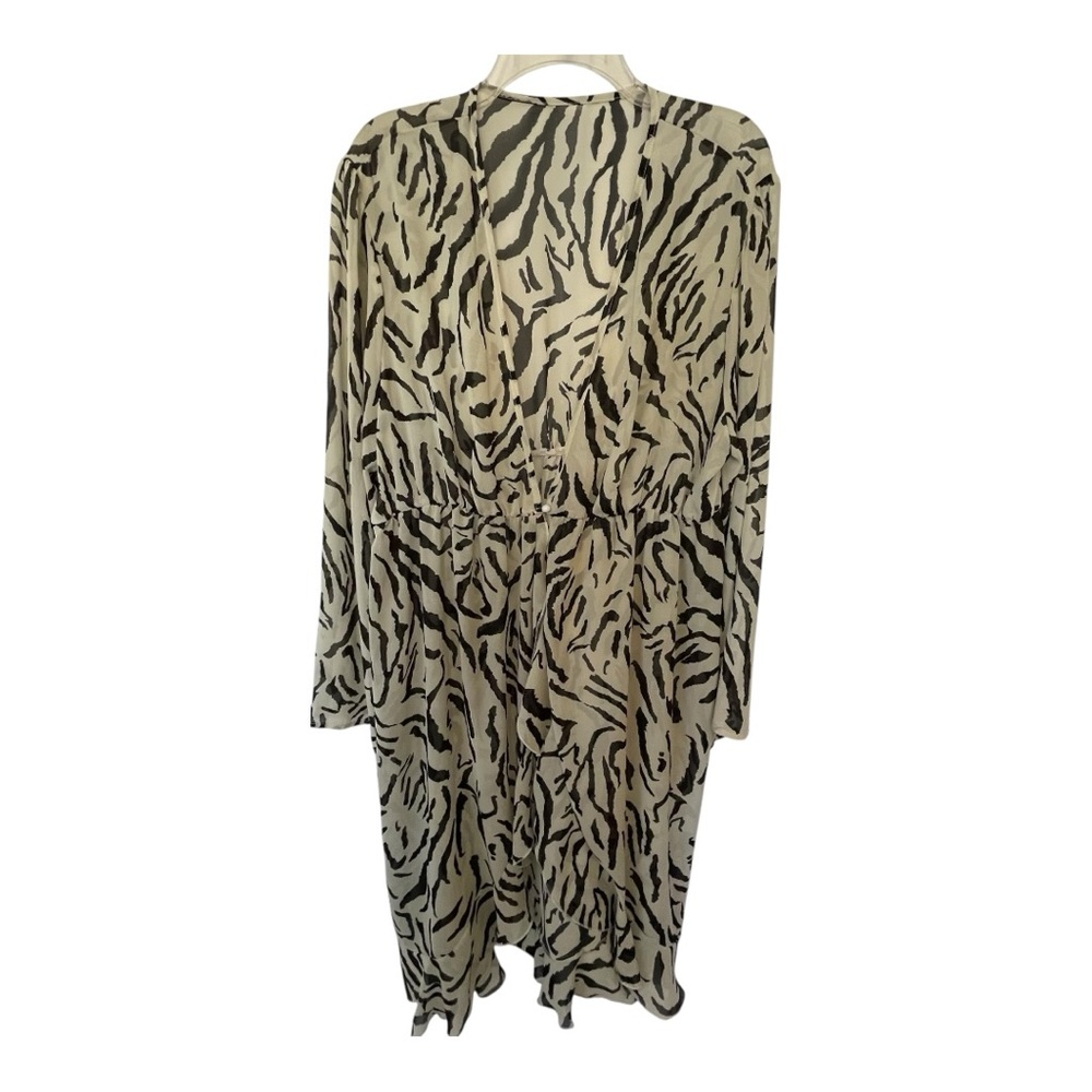 Black and White Zebra Print Swim Coverup